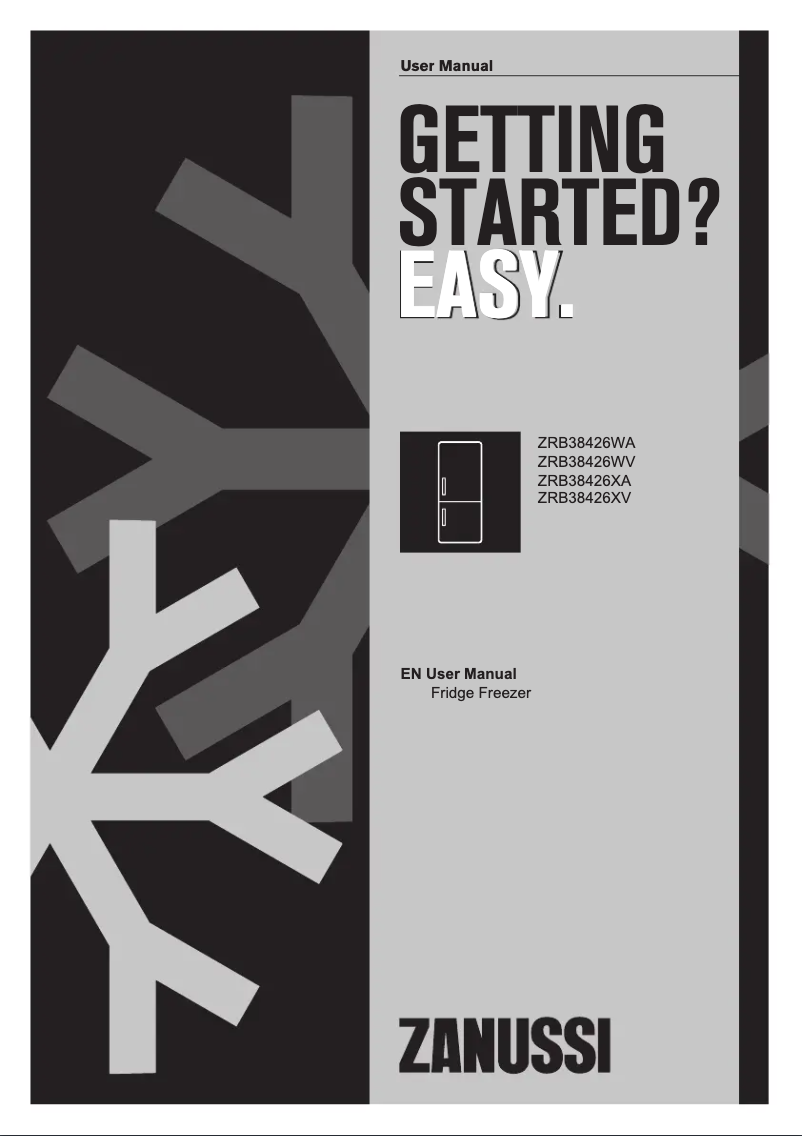 Page n°1 - Manuel utilisateur Zanussi ZRB38426WV
