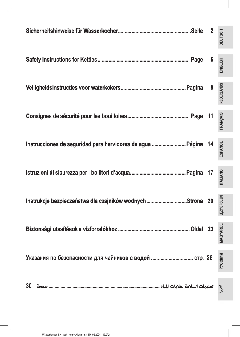 Page 1 de la notice Instructions / montage Clatronic WK 3819
