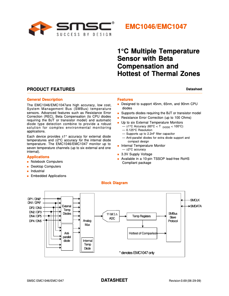 Imagen de la primera página del manual del dispositivo EMC1046