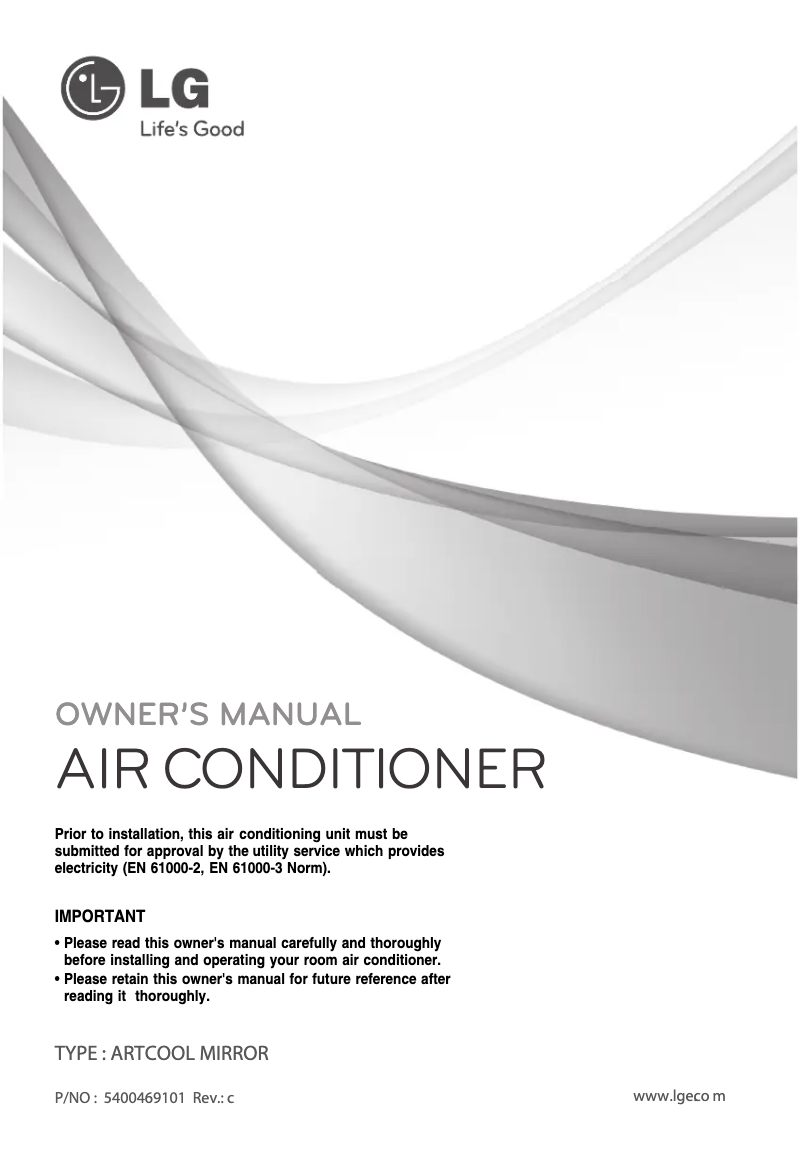 Page 1 de la notice Manuel utilisateur LG S12AT