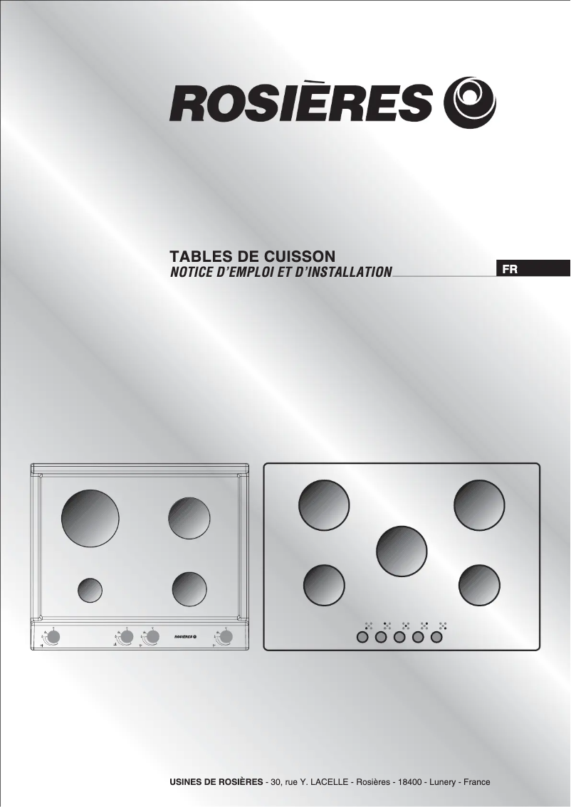 Page n°1 - Manuel utilisateur Rosieres RTF 40 SF RB