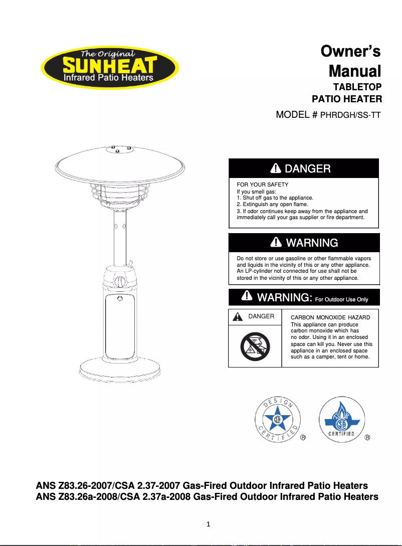 Página 1 del manual Manual de usuario Sunheat PHRDSSTT