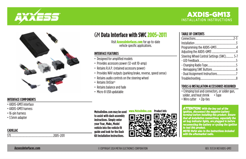 Page 1 de la notice Manuel utilisateur AXESS AXDIS-GM13