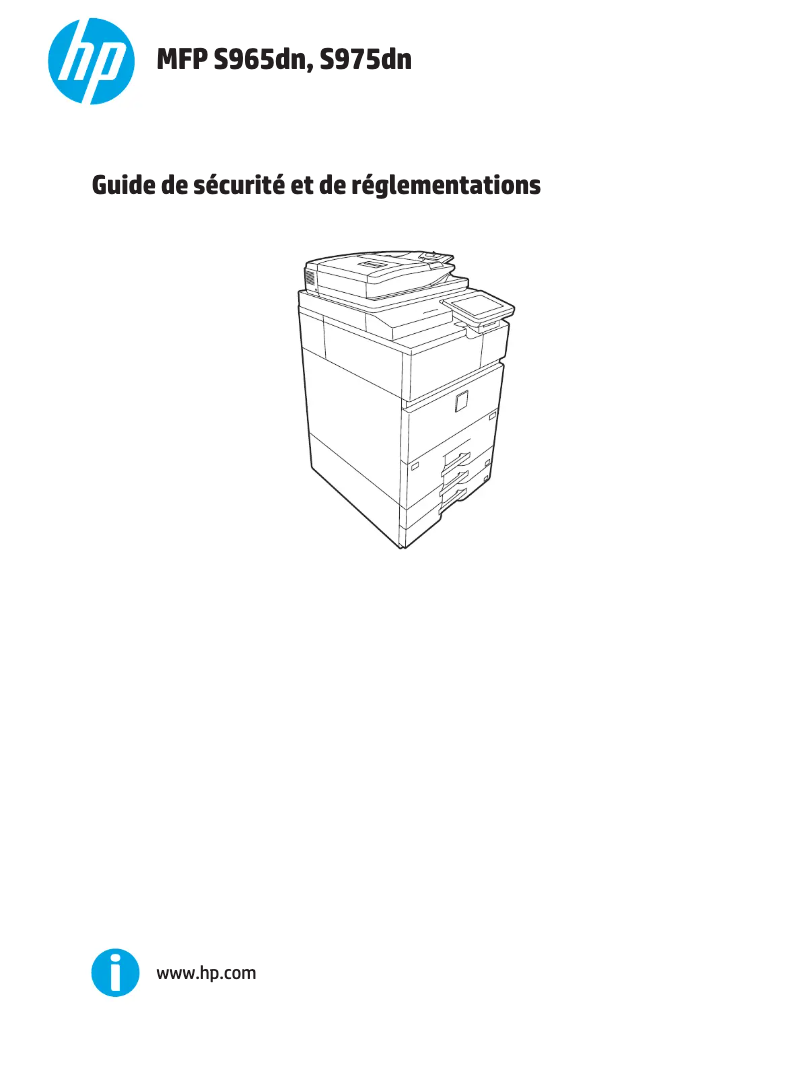 Page 1 de la notice Manuel utilisateur HP MFP S965