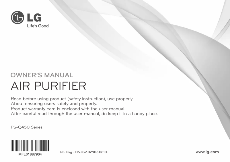 Page n°1 - Manuel utilisateur LG PS-Q450