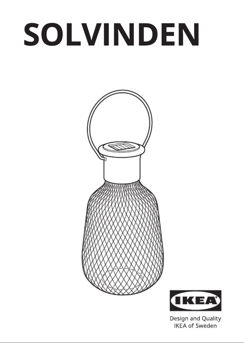 Page 1 de la notice Manuel utilisateur Ikea SOLVINDEN 405.138.47