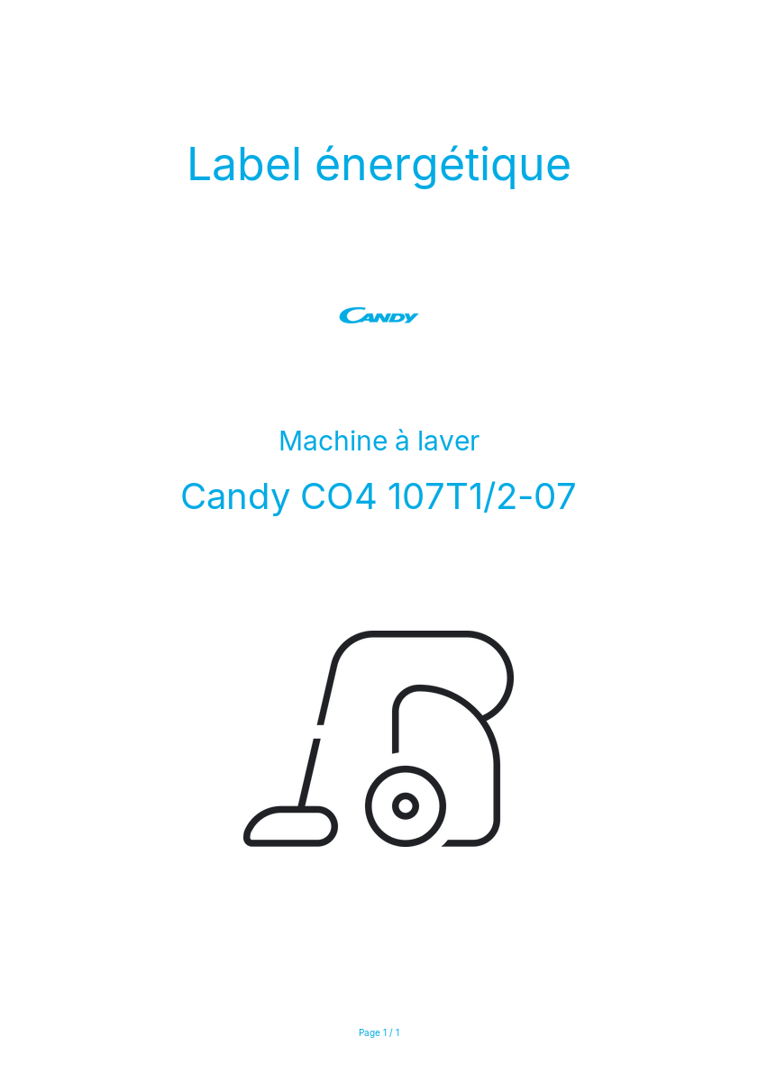 Image de la première page du manuel de l'appareil CO4 107T1/2-07