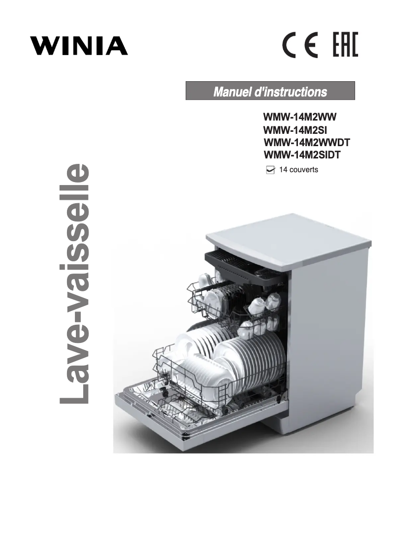 Page n°1 - Manuel utilisateur Winia WMW-14M2SI