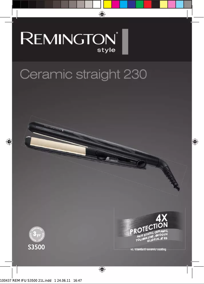 Page 1 de la notice Manuel utilisateur Remington Ceramic Straight 230 S3500