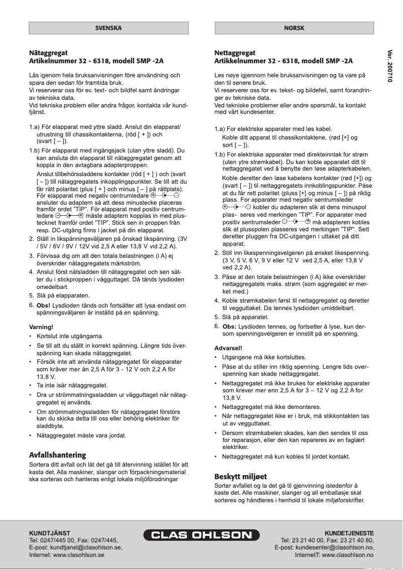 Page 1 de la notice Manuel utilisateur Vanson SMP-2A