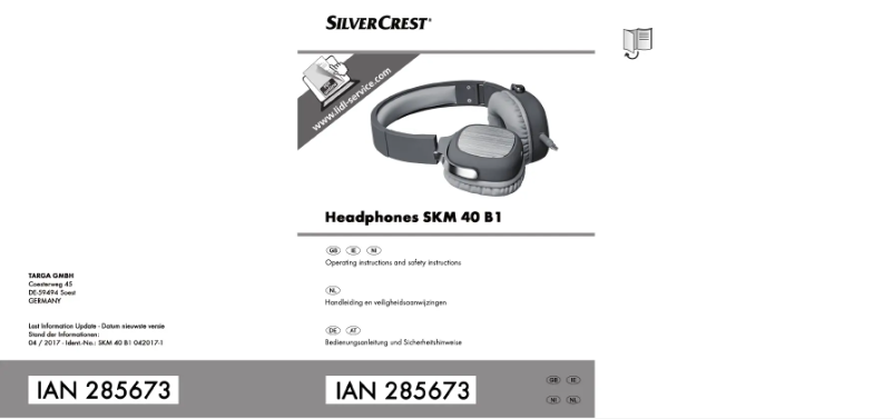 Page 1 de la notice Manuel utilisateur SilverCrest SKM 40 B1