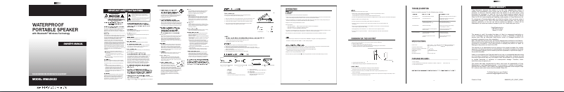 Image de la première page du manuel de l'appareil MMA3632