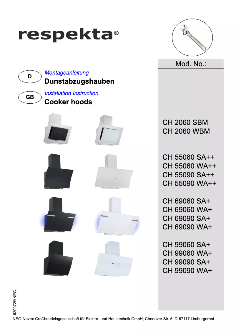 Page 1 de la notice Manuel utilisateur Respekta Alia CH55090SA++