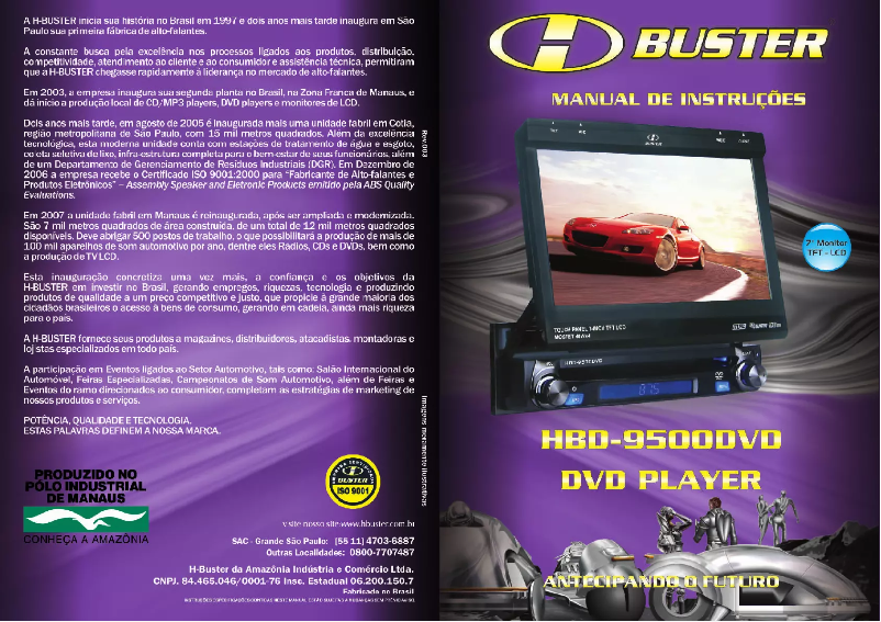 Image de la première page du manuel de l'appareil HBD-9500DVD