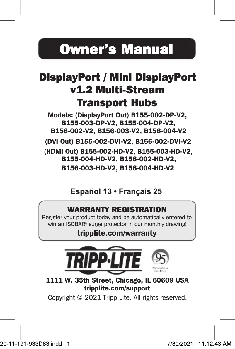 Imagen de la primera página del manual del dispositivo B156-002-V2