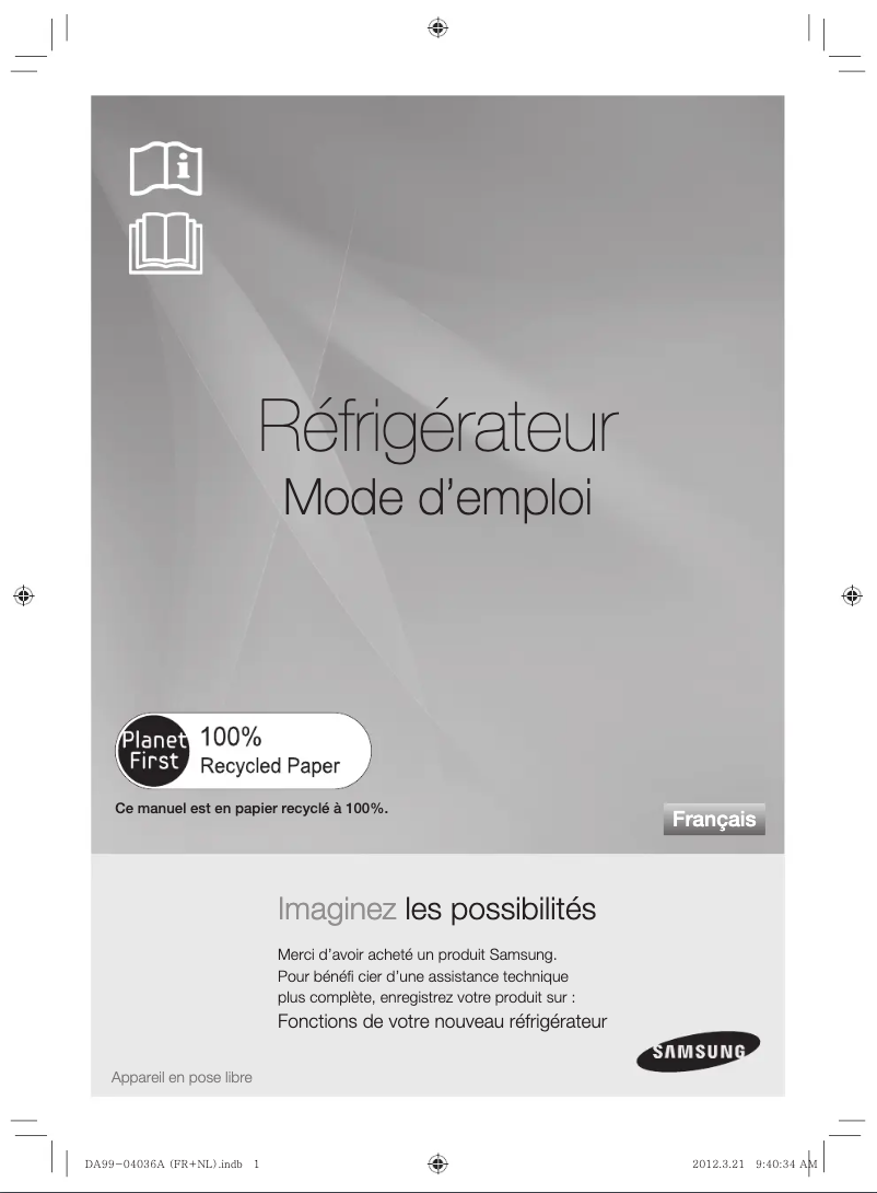 Page n°1 - Manuel utilisateur Samsung RH57H8030SL