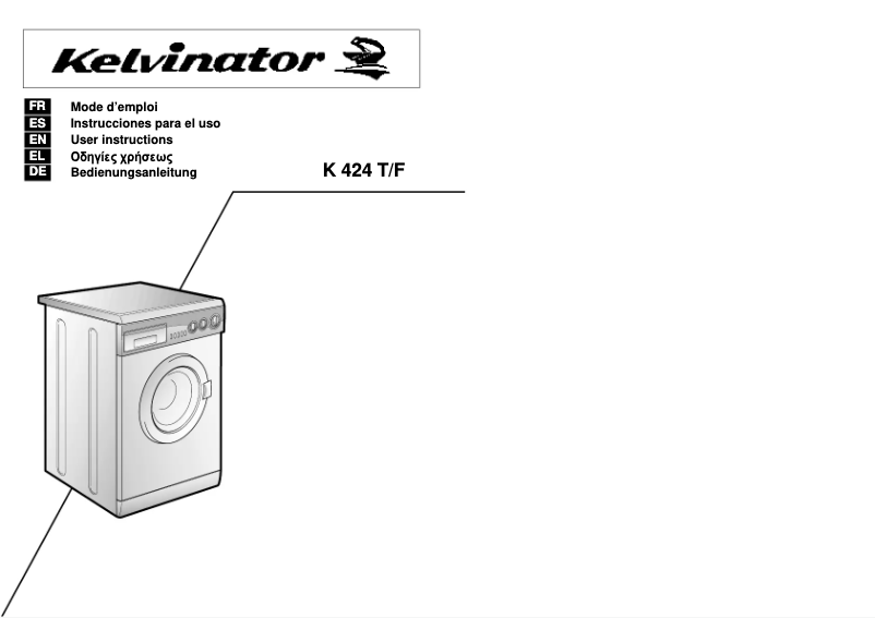 Page n°1 - Manuel utilisateur Kelvinator LB K424T/FOS