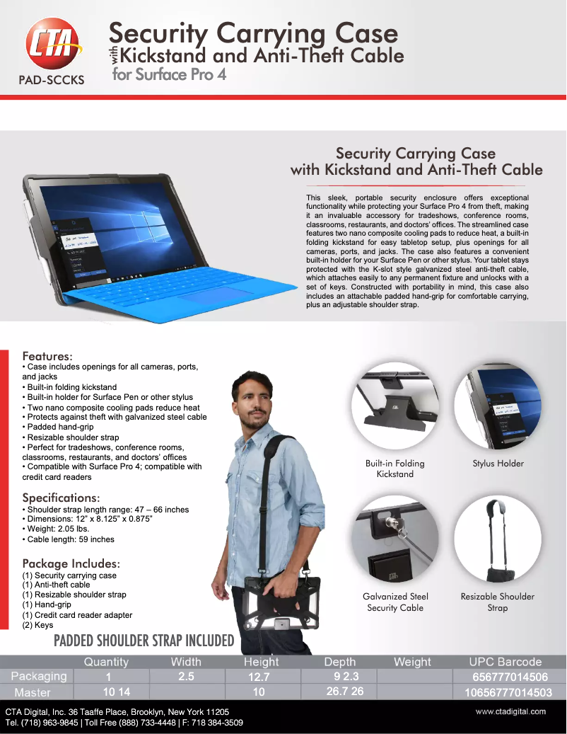 Page 1 de la notice Manuel utilisateur CTA Digital PAD-SCCKS