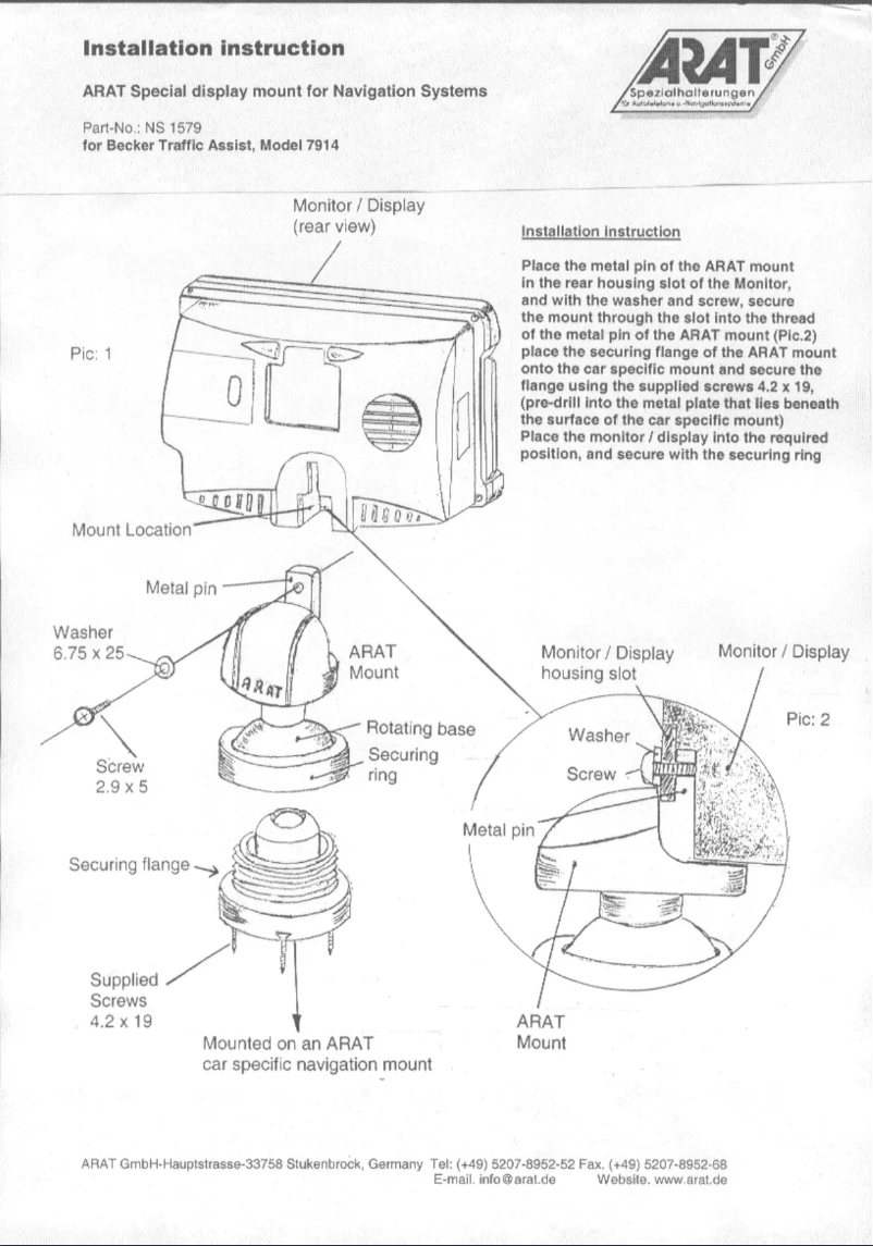 Image de la première page du manuel de l'appareil NS1579
