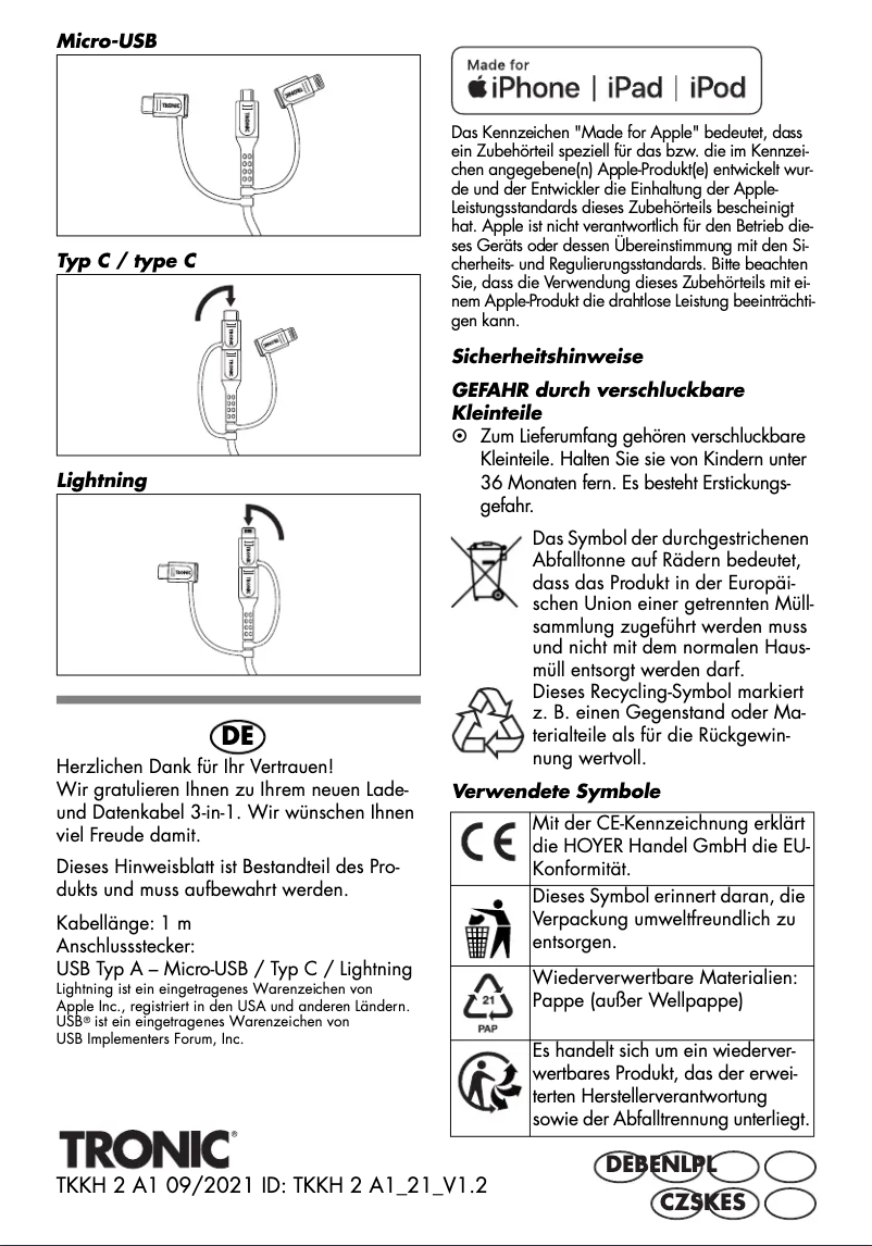 Página 1 del manual Manual de usuario Tronic TCC31 A1
