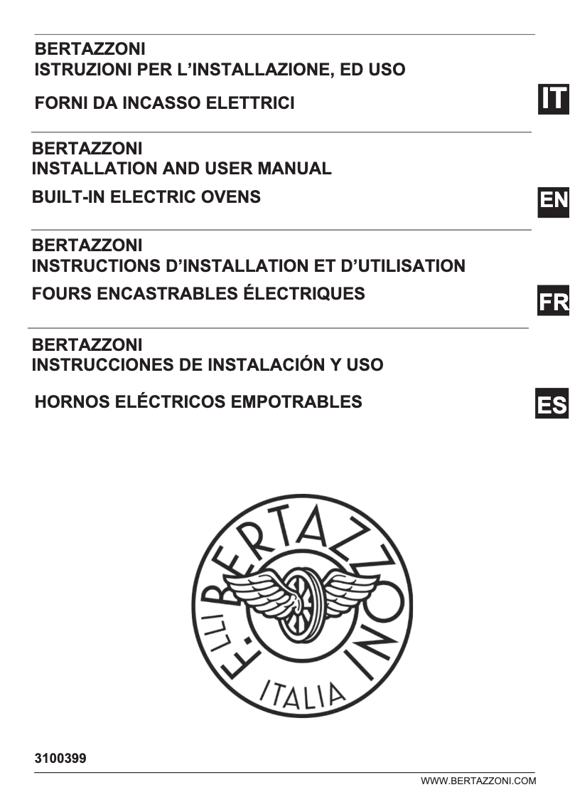 Page 1 de la notice Guide d'installation Bertazzoni F609HEREKTNE