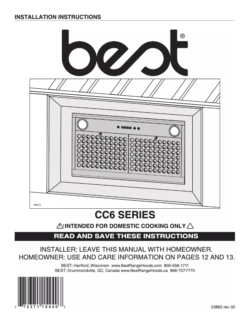 Página 1 del manual Manual de usuario Best CC67I28SB