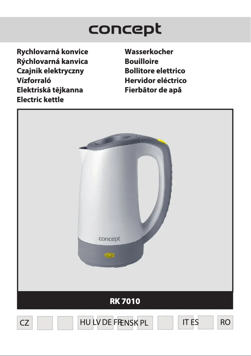 Page 1 de la notice Manuel utilisateur Concept RK-7010