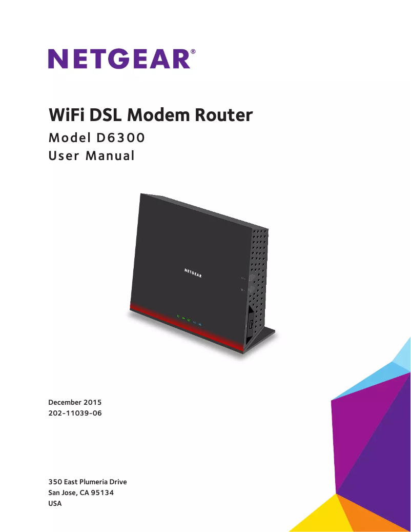Page 1 de la notice Manuel utilisateur Netgear D6300
