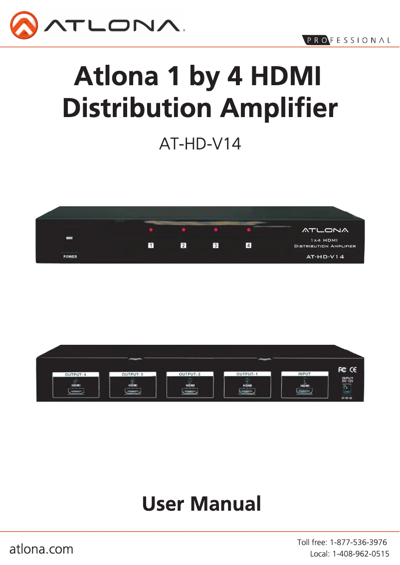 Página 1 del manual Manual de usuario Atlona AT-HD-V14