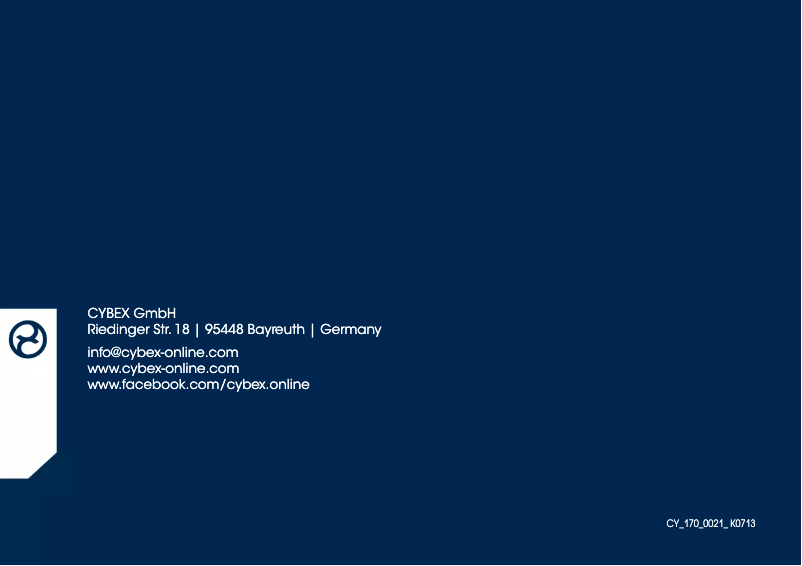 Page 1 de la notice Manuel utilisateur Cybex Onyx
