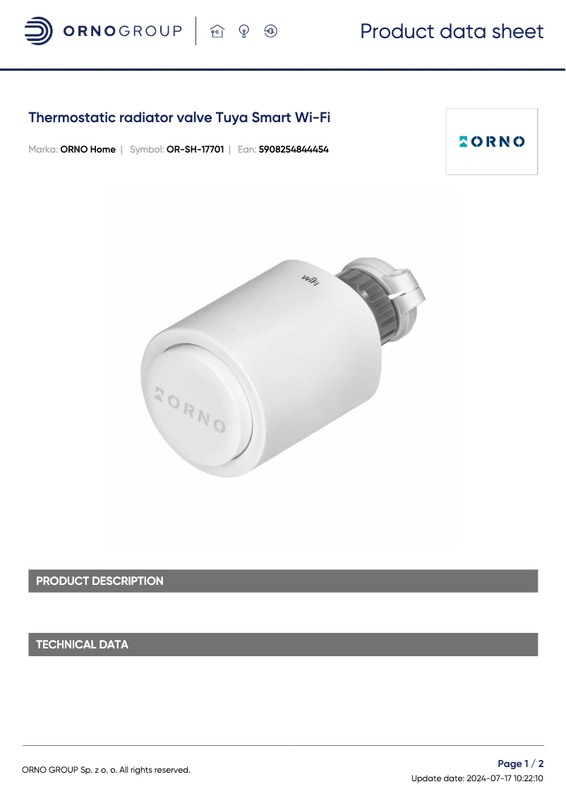 Image de la première page du manuel de l'appareil OR-SH-17701