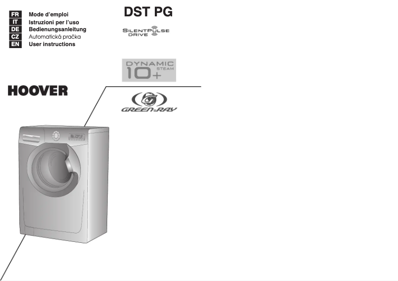 Page 1 de la notice Manuel utilisateur Hoover DST 10146PG-84S