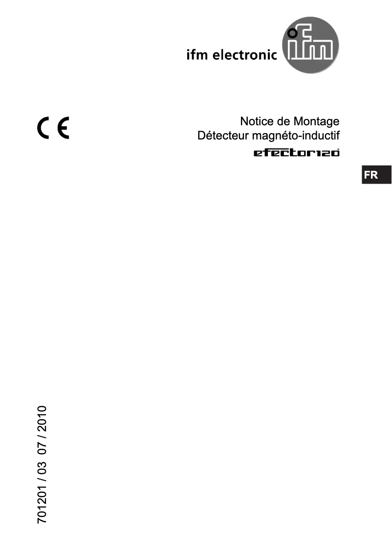 Page 1 de la notice Manuel utilisateur IFM MF5001