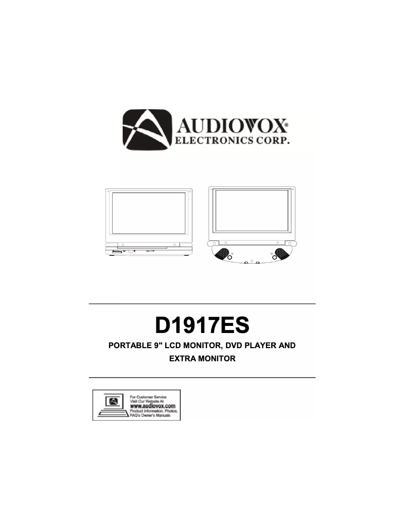 Image de la première page du manuel de l'appareil D1917ES
