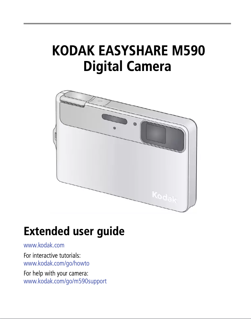 Page n°1 - Manuel utilisateur Kodak EasyShare M590
