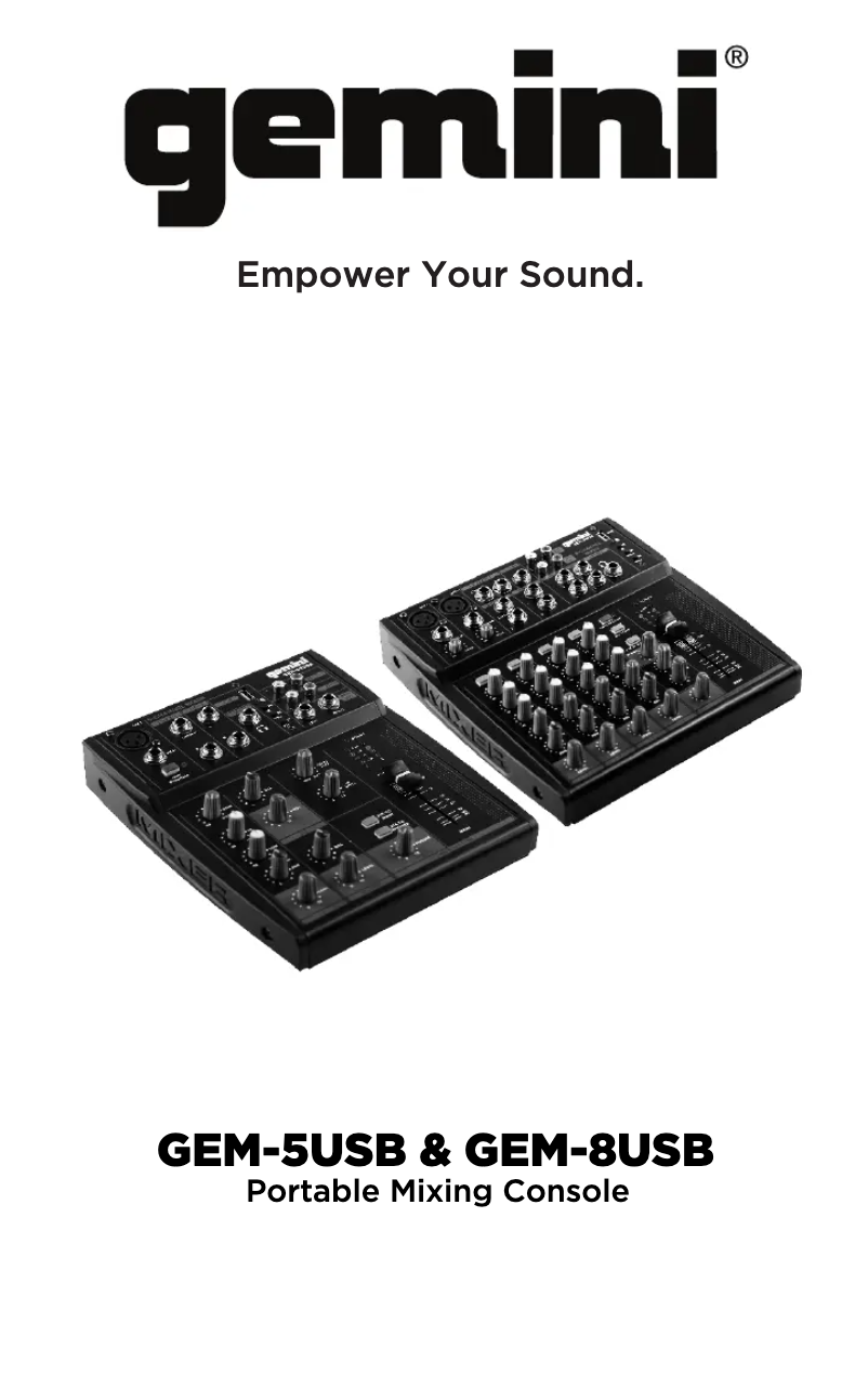 Image de la première page du manuel de l'appareil GEM-05USB