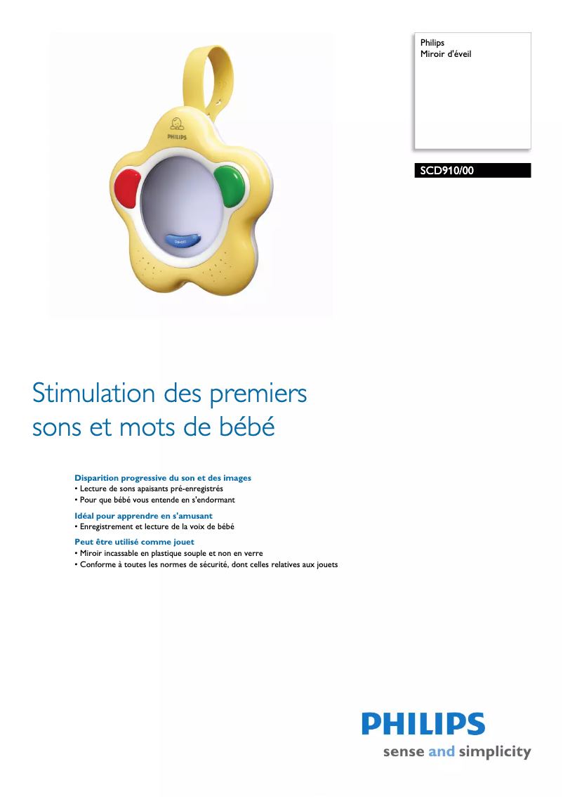 First page image of the manual for SCD910