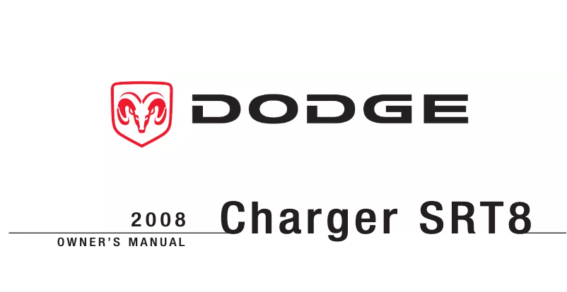 Página 1 del manual Manual de usuario Dodge Charger SRT (2008)