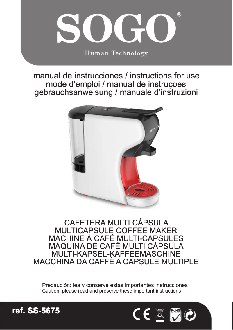 Page n°1 - Manuel utilisateur Sogo SS-5675