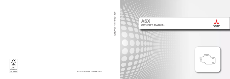 Image de la première page du manuel de l'appareil ASX (2019)