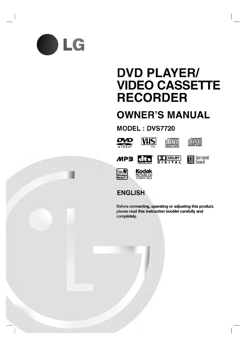 Image de la première page du manuel de l'appareil V772NYK