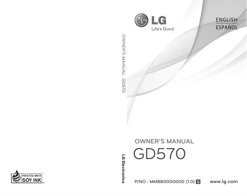 Page 1 de la notice Manuel utilisateur LG dLite GD570
