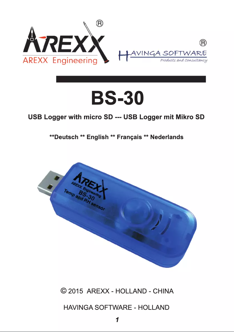 Page n°1 - Manuel utilisateur AREXX BS-30