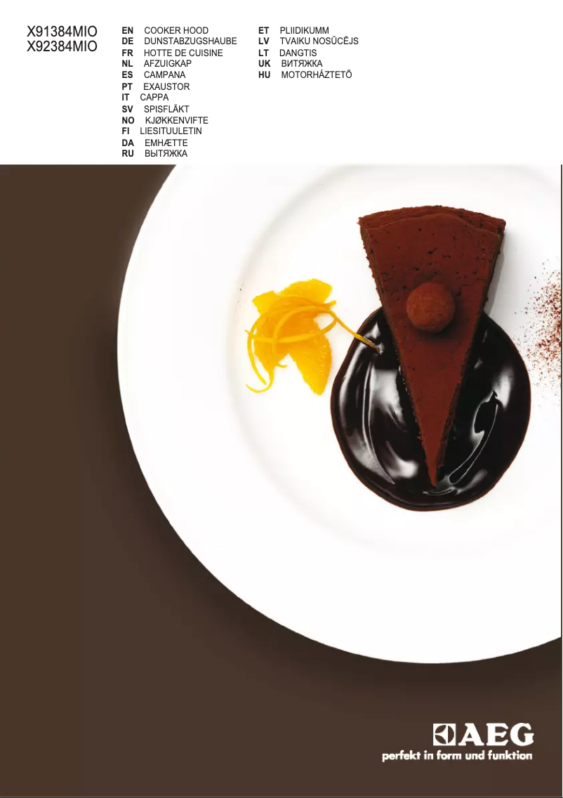 Page 1 de la notice Manuel utilisateur AEG-Electrolux X91384MIO