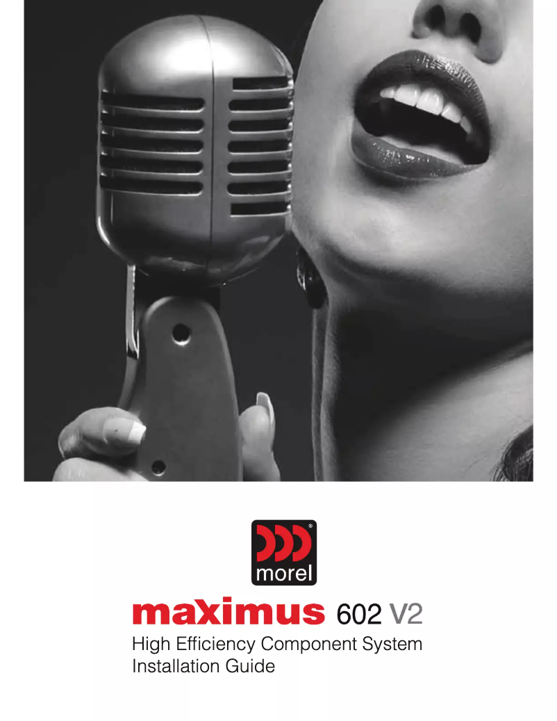 Page n°1 - Manuel utilisateur Morel Maximus 602v2