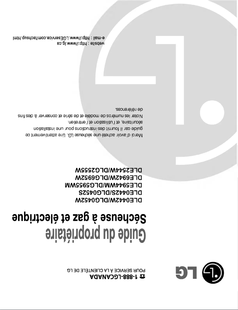 Page n°1 - Manuel utilisateur LG DLG2555W