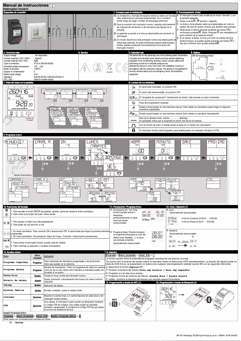 Image de la première page du manuel de l'appareil SC 18.20 easy