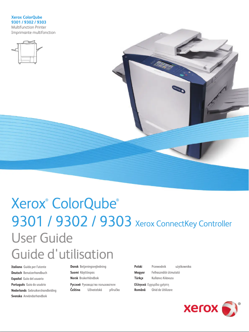 Page 1 de la notice Manuel utilisateur Xerox ColorQube 9301