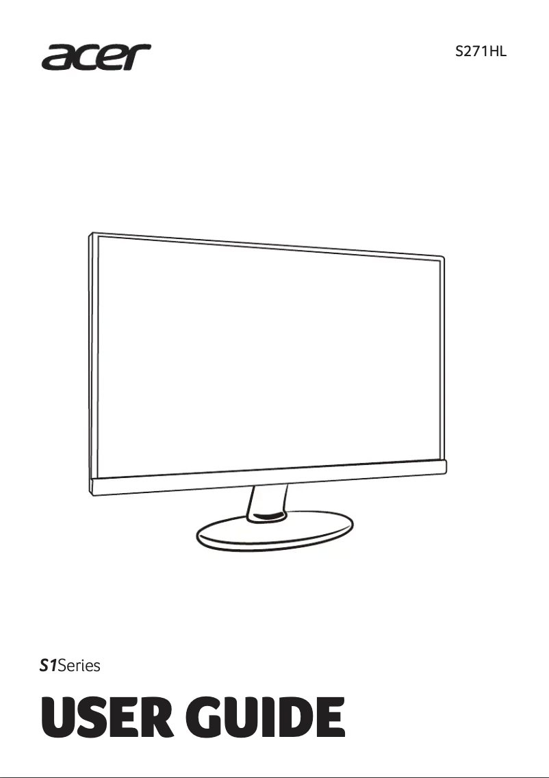 Page n°1 - Manuel utilisateur Acer S271HLI