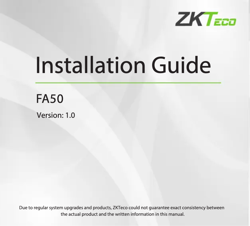 Imagen de la primera página del manual del dispositivo FA51MC